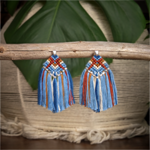Boucles d'oreilles Siwa - Bleu ciel