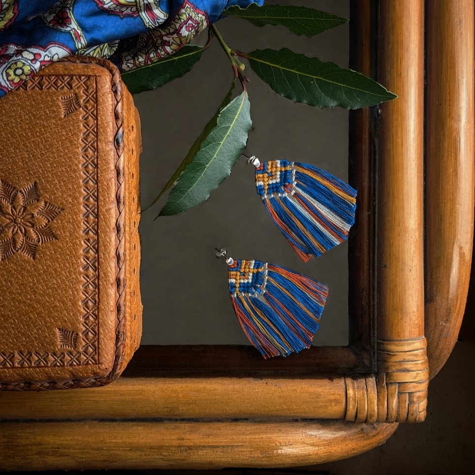 Boucle indienne bleu foncé