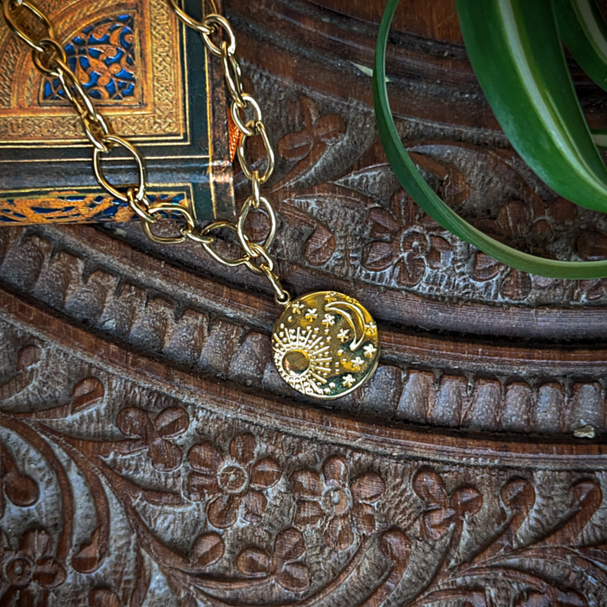 Bracelet grosse maille doré