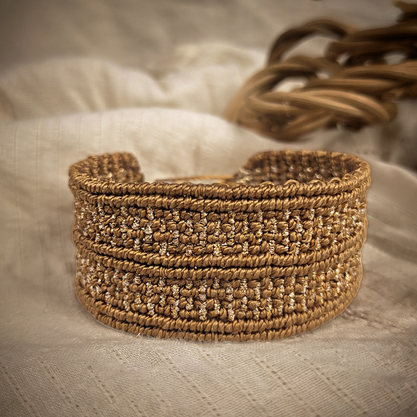Bracelet manchette camel