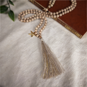 Collier mala Kali - Beige