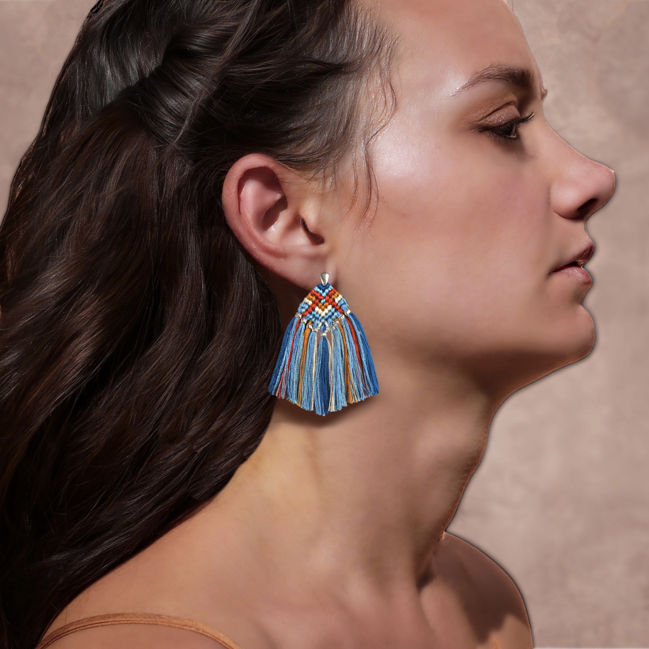 P boucle indienne bleu clair