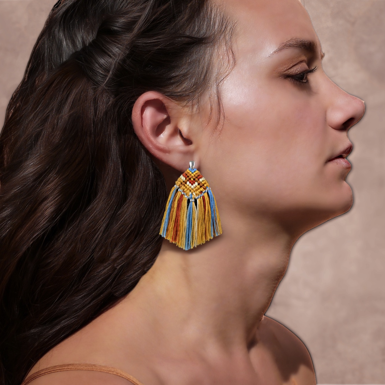 P boucle indienne jaune