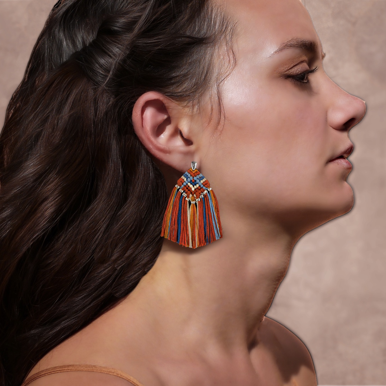 P boucle indienne orange