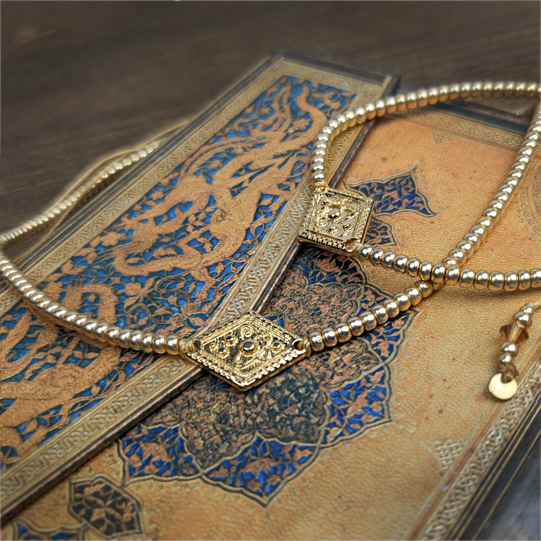 Parrure losange doré