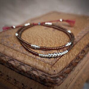 Bracelet Cassandre - Bordeaux/Argenté