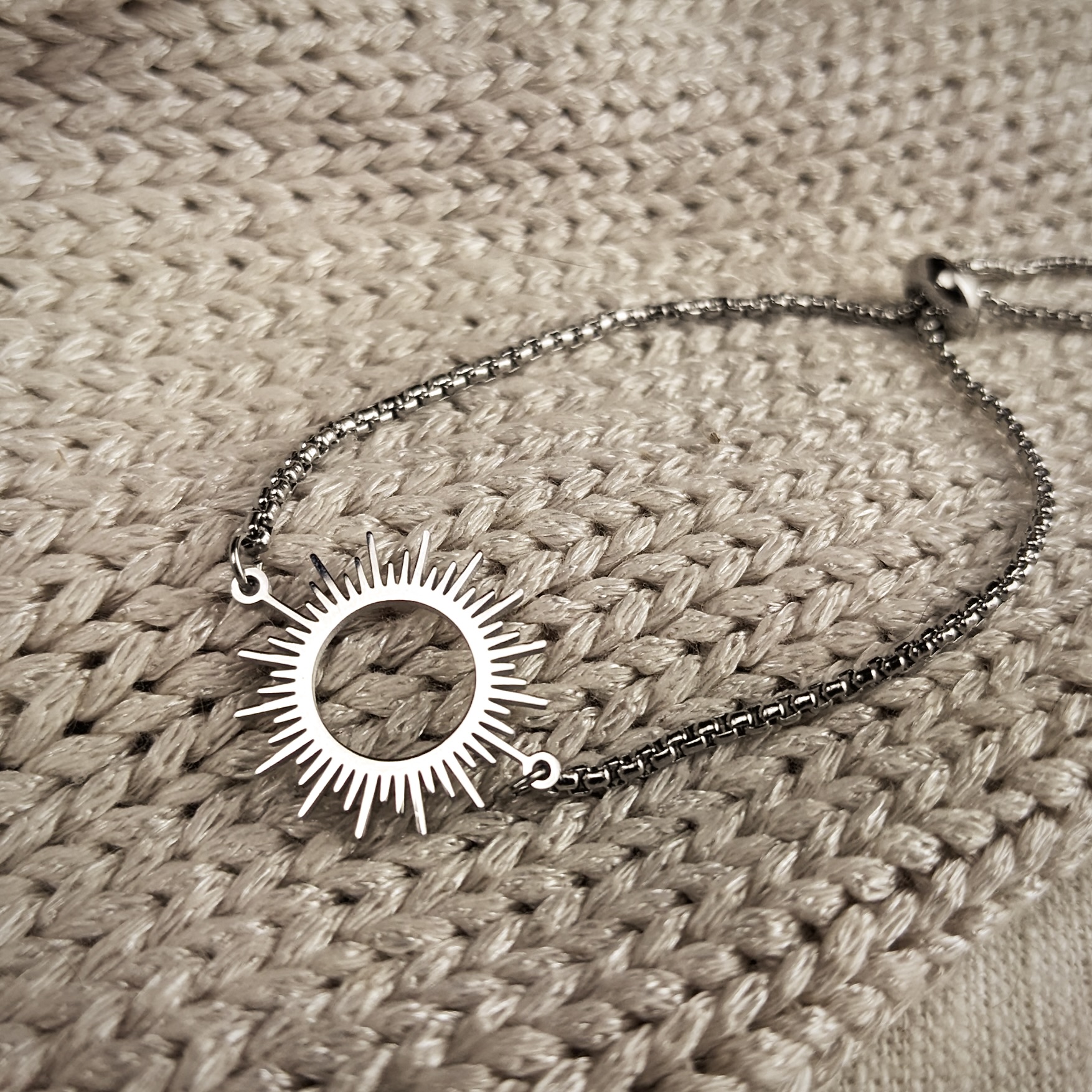 bracelet soleil inox
