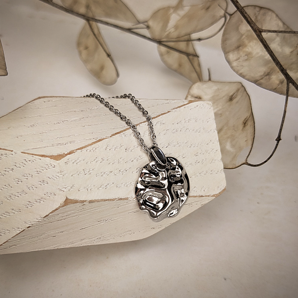 collier medaille inox